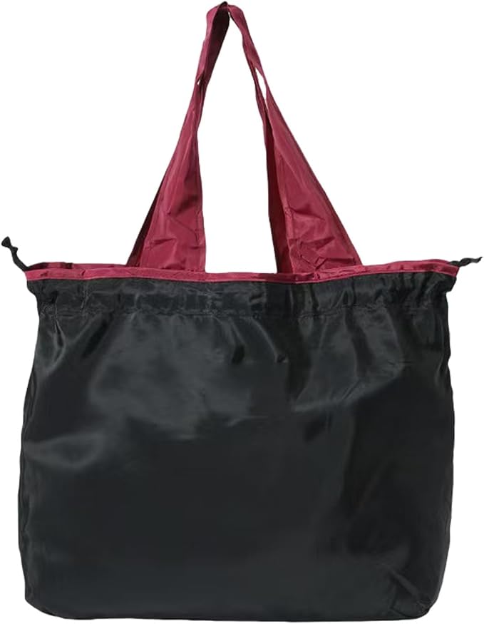 Reusable shopping tote bag, large capacity drawstring tightening top, foldable grocery tote bag, shoulder bag - Image 4