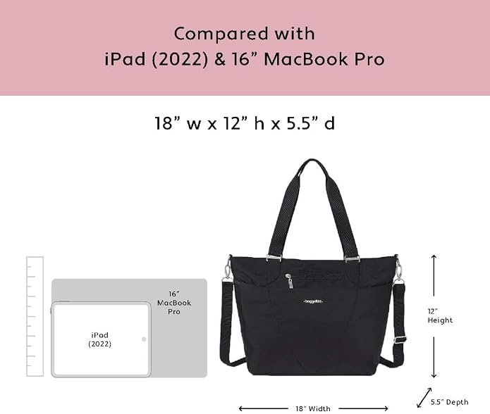 Baggallini Avenue Tote - 12x18 Laptop Tote Bag for Women - Lightweight Work Travel Carry On Bag - Image 7