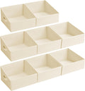 DIMJ Closet Storage Bins 8 Pack - Fabric Trapezoid Closet Organizer Bin, Foldable Storage Baskets for Shelves, Closet Shelf Organizer, Clothing Storage Box for Toys, Books, Towel, Clothes by DiMJ