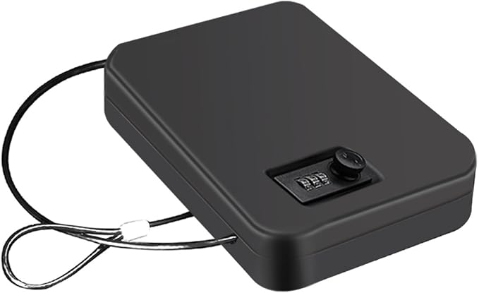 Younion Pistol Safe, Portable Travel Gun Safe, Gun Lock Box, Black - Image 6