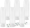6 Pcs 1 oz Travel Size Toiletries Refillable Travel Bottles, Squeeze Travel Toiletry Bottles with Labels for Toiletry Makeup Travel Containers by Guokoo