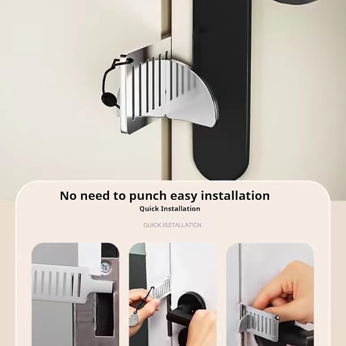Door Stopper Hotel Portable Door Stopper Girls Safety – Top Door Anti-Wolf Blocking, Door Anti-Locking, Anti-Theft Home Alone Door Stopper - Image 4