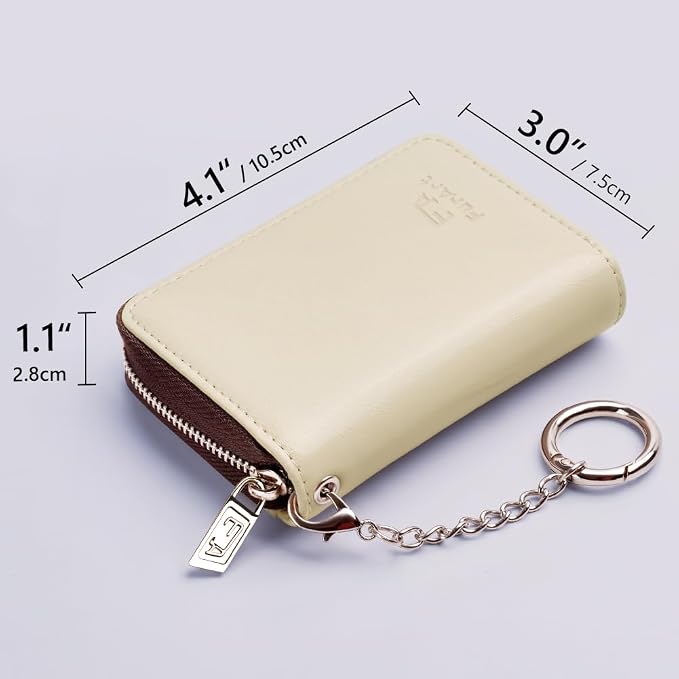 FurArt Zipper Wallet Women RFID Credit Card Holder keychain Wallet | ID Window RFID Blocking Compact Small business 15/16 slots - Image 6