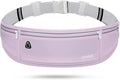USHAKE Slim Running Belt, Workout Fanny Pack for Men Women,Exercise Waist Pack for Apple iPhone Holder, Runner Belt for Running Walking Cycling Camping Gym Light Purple by USHAKE