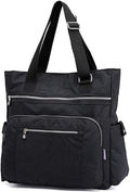 Multi Pocket Nylon Totes Handbag Large Women's Shoulder Bag Travel Purse by Lavogel