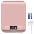 Digital Shipping Scale,Stainless Steel Panel, Accurate Portable Postal Scale for Packages, Small Business,Kitchen, Food, Handmade, Liquids, and Boutique (Rose Gold Rechargeable(10kg/1g)) by Selegere