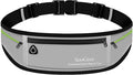 SooGree Slim Running Belt Sport Fanny Pack for Women Men,Reflective Waist Pack Runner Pouch Belt, Zipper Waterproof Running Phone Holder Jogging Pouch for Phone Money (GSP8806 Gray) by SooGree