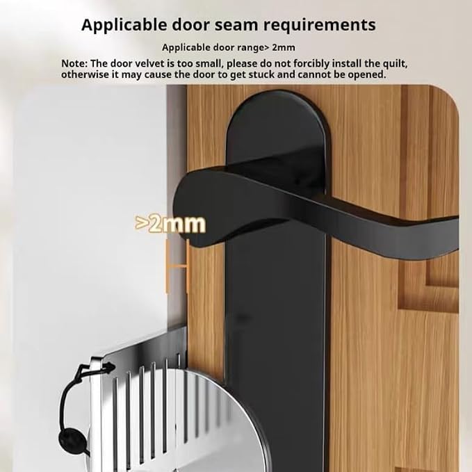 Door Stopper Hotel Portable Door Stopper Girls Safety – Top Door Anti-Wolf Blocking, Door Anti-Locking, Anti-Theft Home Alone Door Stopper - Image 2