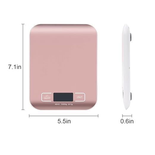 Digital Shipping Scale,Stainless Steel Panel, Accurate Portable Postal Scale for Packages, Small Business,Kitchen, Food, Handmade, Liquids, and Boutique (Rose Gold Battery(5kg/1g)) - Image 4