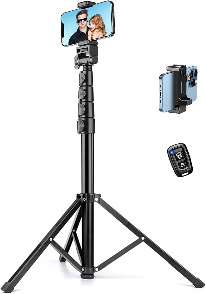 Victiv Phone Tripod, 70" Tripod for iPhone with Remote and Phone Holder | Compatible with Cellphone Camera Gopro, Standing Tripod Stand Perfect for Selfies, Video Recording, Vlogging, Live Streaming by Victiv
