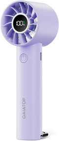Gaiatop Portable Mini Fan, 3 Speed Handheld Fans with Power Display Flashlight, USB Rechargeable Battery, Lightweight Personal Cooling for Women Men Indoor Outdoor Travel Purple by GAIATOP