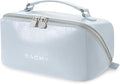 EACHY Large Capacity Travel Makeup Bag for Women, Cosmetic Pouch, Blue | Large-capacity zippered cosmetic pouch organizes makeup and toiletries as a travel makeup bag or toiletry bag for women by EACHY