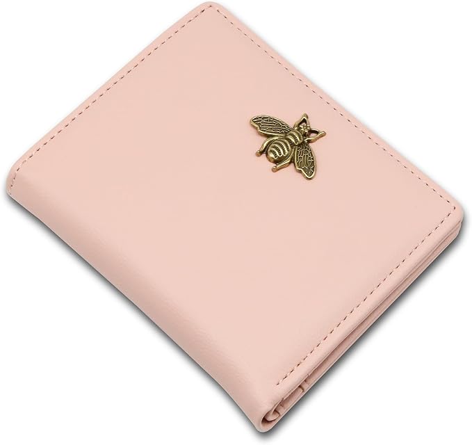Small Women Wallet RFID Blocking Bifold Pocket Wallet Slim Compact Ladies Purse Mini Wallets For Women (Pink) by Altally