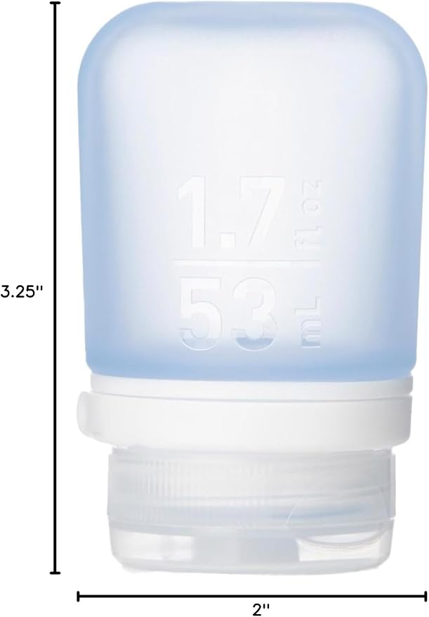 humangear GoToob+ (Small) | Refillable Silicone Travel Bottle | Locking Lid | Food-Safe Material | Blue, Small (1.7 fl.oz; 53ml) | Refillable & Leak-Proof Silicone Travel Size Bottles with Locking Cap for Toiletries, Camping & TSA Carry-On - Image 7