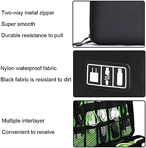 1pack Travel Electronics Cable Organizer Bag Portable Storage Case for Mobile Phone Hard Drive Cords USB Cables Charger Organizer - Image 6