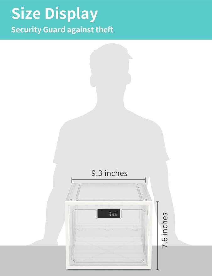Large Medicine Lock Box for Safe Medication, Lockable Storage Box for Snacks Food, Phone Lock Boxes with Combination Code for Home/Dorms/Office Storage Lockers - Image 7