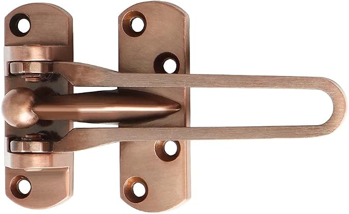 Alise Swing Bar Door Lock,Door Lock for Front Door Inside Door,Red Bronze | Security Door Guard Latch for Kids Safety Home Security,Hotel Latch Lock Front Door Child Lock by Alise