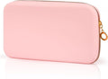 Zipper Makeup Brushes Bag for Travel, Make Up Brushes Pouch Case for Makeup Tools, Large Silicone Makeup Brush Holder for Daily Work (Pink) by Sakolla