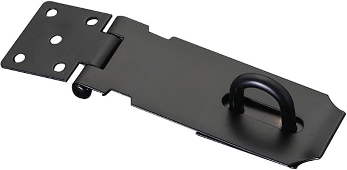HOWDIA 180 Degree Hasp Lock Latch with Lock, 4 Inch Latch Lock with Screws and Padlock, Stainless Steel Pad Lock Latches Locking Latch Security Door Clasp Hasp for Shed/Gate/Storage Lock（Black） - Image 7