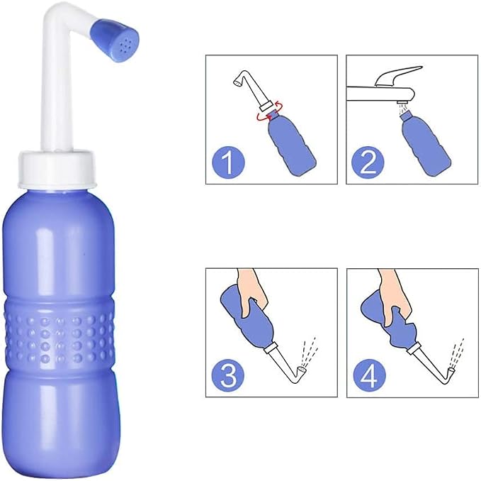 Portable Bidet Bottle for Travel Personal Hygiene Care Manual Bidet (11in) - Image 4