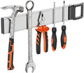 Double Sided Magnetic Tool Holder Heavy Duty,12 Inch Rust-Resistant Magnetic Tool Bar with a Quick- release Handle, Magnetic Tool Organizer Strip for Garage, Workshop, Jobsite, Shed and Kitchen by SKNOOYLIGHT