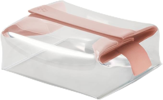 Cadence Parcel - Clear Travel Kit with Zipperless Magnetic Closure - Rose, Medium - Durable, Leak-Resistant and TSA Approved Toiletry Bag - Modular Organization - Recycled TPU (1 Qt) by KeepYourCadence