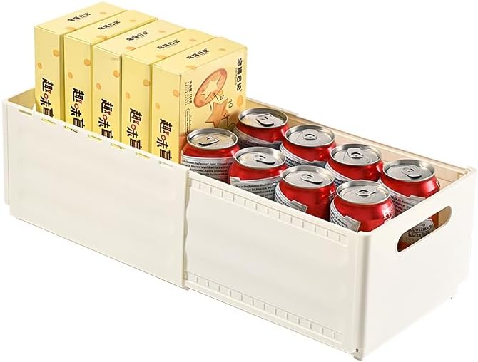 2 Pack Expandable Plastic Storage Boxes, Multi-Purpose Folding Organizer, Drawer Storage Divider For Bedroom, Kitchen And Snack Storage (L) - Image 2