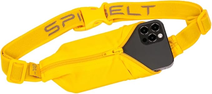 SPIbelt Running Belt Original Monochromatic for Women Men, Phone Holder for Running, Running Fanny Pack, Holder for Phone, Running Waist Pack, Adjustable Waist, [Fits All Phones]. Limoncello by SPIbelt