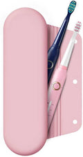 Silicone Electric Toothbrush Travel Case, Manual Toothbrush Travel Cover for Men and Women,Toothbrush Holder for Travel,Gym and More, Fits Most Manual and Electric Toothbrushes - Pink by iTokGok
