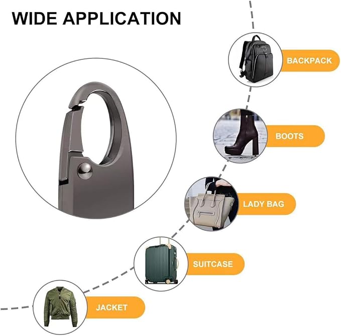 6Pcs Anti Theft Zipper Clip Dual Opening Pull Replacement Travel Locks | Theft Deterrent for Backpack, Luggage & Purse Travel, Commuting and Camping - Image 4
