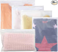 25 Pcs Plastic Travel Storage Bags,Reusable Ziplock Bags,Plastic Hospital Bag,Frosted Nonporous Waterproof Ziplock Bags for Clothes,Maternity,Shoes, Cosmetics,5 Sizes by DITK-U
