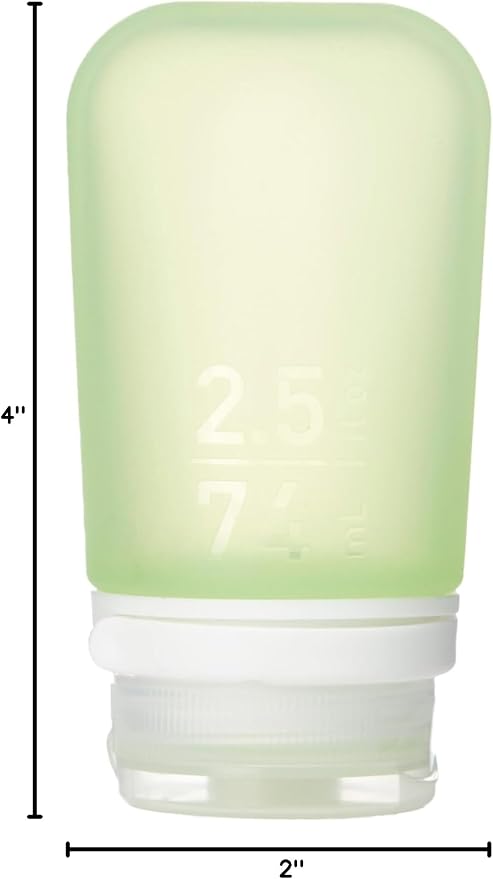 humangear GoToob+ (Medium) | Refillable Silicone Travel Bottle | Locking Lid | Food-Safe Material | Green, Medium (2.5 fl.oz.; 74ml) | Refillable & Leak-Proof Silicone Travel Size Bottles with Locking Cap for Toiletries, Camping & TSA Carry-On - Image 7