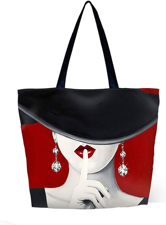 Beach Tote Bags Travel Totes Bag Shopping Zippered Tote for Women Foldable Waterproof Overnight Handbag by newplenty