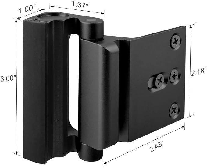 Door Locks for Kids Safety Door Reinforcement Lock Home Security Door Lock | Child Proof Door Latch Front Door High Security Lock Withstands 800 lbs of Force Top Door Latch Lock Inward Swinging Inside - Image 8