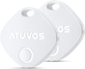 ATUVOS Luggage Tracker, Key Finder, Bluetooth Tracker Pairs with Apple Find My (iOS Only), Item Locator for Bags, Wallets, Keys, Waterproof IP67, Anti-Lost 2 Pack, White by ATUVOS