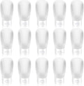 15 Pack 30ml/1oz Plastic Squeeze Bottles Travel Tubes Cosmetic Soft Leak-Proof Makeup Toiletry Containers with Flip Cap Refillable for Facial Cleanser Body Bath Shower Gel Lotion Cream Shampoo by Cositina