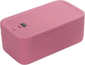 Small Lock Box for Medicine Safe, Lockable Storage Box with Combination Code, Ideal for Food & Fridge Items, First Aid Kit Organizer, Phone Jail, Perfect for Home, Office, Dorm, Travel, Gift (Pink) by GLOQESEN