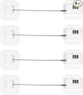 Refrigerator Lock, Heavy Duty Fridge Lock, Combination Lock for Refrigerator Cabinets, Drawers, Safety Lock, Easy Install No Keys Needed (White-4Pack) by Coipdfty
