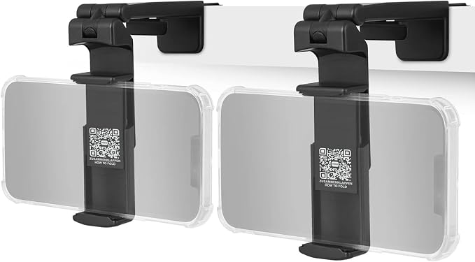 Wicked Chili 2X Airplane Phone Holder | Foldable 360° Rotation Mount | Compact: Small pack size only 3.66 x 1.46 x 1.37 inches. Ideal for Tiktok, Youtube, Instagram, Face Time, Movies or in office by Wicked+Chili
