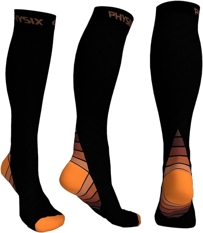 Physix Gear Compression Socks 20-30 mmHg - Men & Women - Running, Nurses, Shin Splints, Flight, Travel by PhysixGearSport