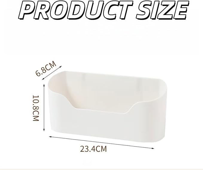 2 Packs Cabinet Door Organizer, Wall storage basket for Bathroom,Kitchen,Cabinet, Living Room,Office, Wall basket organizer with Self-adhesive hook, 9x4.2x2.5inches - Image 9