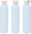 3Pcs 8.8oz Flip Top Squeeze Bottles,Reusable and Refillable Leak Proof Travel Bottles,For Lotions,Facial Creams,Shampoos,Hair Conditioner (Blue) by Harewu