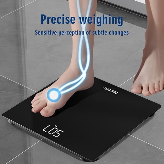 Digital Bathroom Scale for Body Weight - Highly Accurate Weight Scale for People with LED Display, Rechargeable Battery, 400 lb Capacity, Step-On Technology, KG/LB, C-Type Cable - Image 7