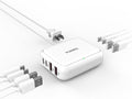 8-Port Travel USB Charger Station, Multi-Port Travel USB C Charger | 4 USB-A and 4 USB-C Port Mini Charging Station, Charging Station Block for Traveling, Camping Compatible with Phone, Earbud by POANES