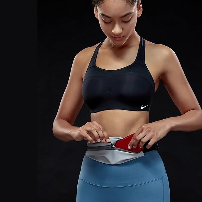 Running Belt for Men, Water Resistant Fanny Pack for Women, Cycling Exercise Travel, Reflective Strips Suitable for Night, Slim Adjustable Size Running Belt Bag for iPhone 17 16 15 Samsung (Pink) - Image 3