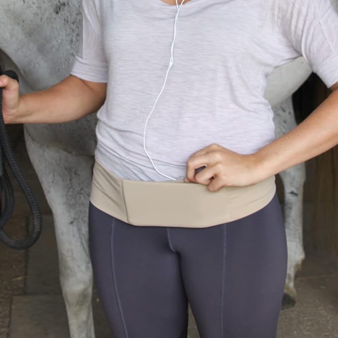 BANDI Plus Size Fanny Pack for Women - Travel-Ready Pocket Belt with Secure Hidden Money & Running Belt for Phone, Passport, Keys, & Medical Devices, Adjustable Fit, Comfortable (Taupe) - Image 9