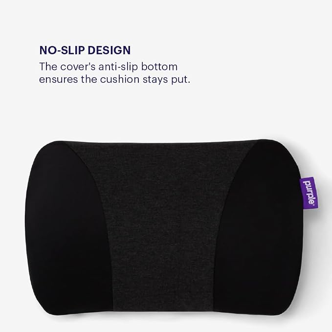 Purple Back Cushion, Lumbar Support Pillow for Office Chair, Car Seat | GelFlex Grid Molded to Your Lower Back, Adjustable Strap - Pressure-Reducing, Temperature-Neutral - Made in USA - Image 6