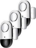 120 DB Loud Door and Window Open Alarm Sensor 3 Pack for Kids, Dementia Patients Safety, Burglar Anti-Theft Wireless Security Alarms Keep Your Home, Pool, Cabinet, Business Safe | For Kids, Dementia Patients Safety, Burglar Anti-theft Wireless Security... by Flyoukki