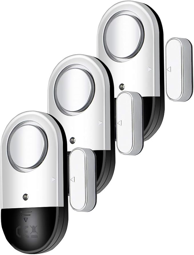 120 DB Loud Door and Window Open Alarm Sensor 3 Pack for Kids, Dementia Patients Safety, Burglar Anti-Theft Wireless Security Alarms Keep Your Home, Pool, Cabinet, Business Safe | For Kids, Dementia Patients Safety, Burglar Anti-theft Wireless Security... by Flyoukki