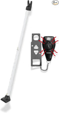 Door Security Bar & Portable Door Lock with Alarm (White) – High-Grade Iron Door Jammer & 130dB Alarm for Home, Apartment, Hotel & Travel Safety – (Black) by SECURITYMAN
